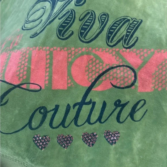 Juicy Couture Y2K Vibrant Green Zip-Up Hoodie - Picture 3 of 3